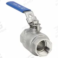 USA INDUSTRIALS Manual Two-Way Ball Valve: 1 1/4 in, 304 Stainless Steel, Straight Valve Body, PTFE (MPN ZUSA-VLV-145). Key specifications — Brand: USA INDUSTRIALS; Handle: Locking Lever.