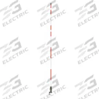 Hydrant Marker: L-Bracket with Spring, Red, White (MPN 2673-00004). Key specifications — Brand: APPROVED VENDOR; Features: Corrosion-Resistant; Post Color: White; Reflective Stripe Color: Red; Post Material: Fiberglass; Reflector Color: No Reflector; Mounting Type: L-Bracket with Spring.