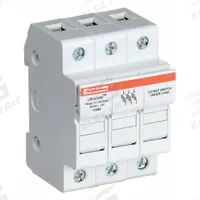 MERSEN Fuse Block: Finger-Safe, 3 Pole, 800 V AC, DIN Rail Mounting, Pressure Plate Termination (MPN USM3). Key specifications — Brand: MERSEN.