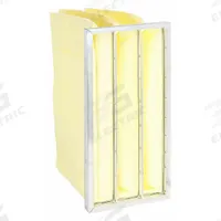 GRAINGER Pocket Air Filter: 24 in x 12 in x 21 in, MERV 8, Beige/Yellow, Fiberglass, 3 Pockets (MPN 5W449). Key specifications — attr1286329: EA; attr1286352: GRAINGER; attr1286334: Fiberglass; attr1286332: MERV 8.