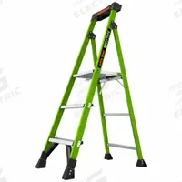 LITTLE GIANT Platform Stepladder: 5 ft Ladder Size, Fiberglass, 300 lb Load Capacity, 17 lb Wt (MPN 15395-001). Key specifications — Brand: LITTLE GIANT; Included Features: Plastic Top with Storage.