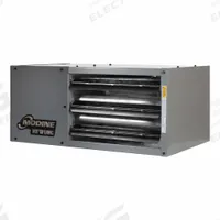 MODINE Gas Wall and Ceiling Unit Heater: 100,000 BtuH Heating Capacity Input, Propeller, Propane (MPN HD 100AS0121FDAN). Key specifications — Fuel Type: Propane; Combustion Type: Power Vented; Brand: MODINE; Fan Type: Propeller; Gas Connection Size, Gas Connection Type: 1/2 in; Overall Dimensions - H x W x D: 20.5 in x 35.5 in x 31 in.