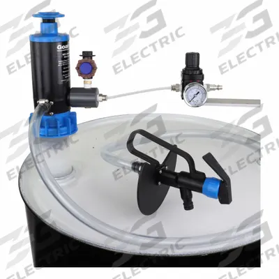 GOATTHROAT PUMPS Air Drum Pump: Pump w/ Discharge Hose & Nozzle, 1:1, 4.5 gpm Max. Flow Rate - Air & Hand-Operated Piston Drum Pumps