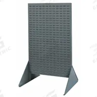 QUANTUM STORAGE SYSTEMS Louvered Floor Rack: 66 in x 36 in x 25 in, 2 Sides, 0 Bins, Gray (MPN QDS-3666H). Key specifications — Bin Style: Hang and Stack; Color: Gray; Finish: Powder Coated; Brand: QUANTUM STORAGE SYSTEMS.
