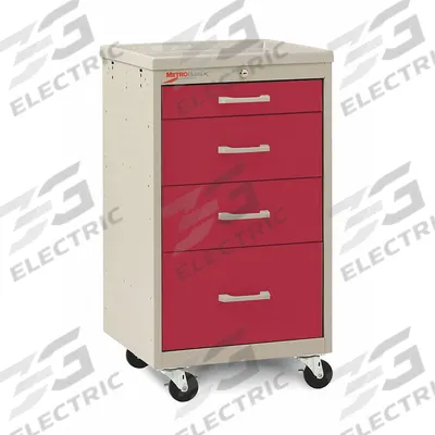 METRO Compact General Medical Supply Cart with Drawers: Polymer/Steel, Taupe - Compact General Medical Supply Carts with Drawers