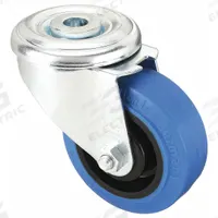 APPROVED VENDOR Bolt-Hole Caster: Swivel, No Brake, Rubber, 3 1/16 in Wheel Dia., 1 1/4 in Wheel Wd (MPN LER-POEV 80R-SB). Key specifications — attr1111490: APPROVED VENDOR; attr1176865: Swivel.
