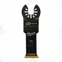 MILWAUKEE Oscillating Tool Blade: 1 1/8 in Blade Wd, 4 1/4 in Overall Lg, Straight Cutting, 3 PK (MPN 49-25-1253). Key specifications — attr1097473: Nail-Embedded Wood; attr1097476: MILWAUKEE; attr1097456: Straight Cutting.