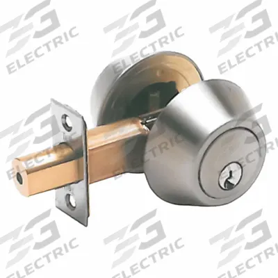 TELL MANUFACTURING Double Cylinder Deadbolt: Cylindrical, 1 3/4 in Door Thick - Max - Standard Cylindrical Deadbolts