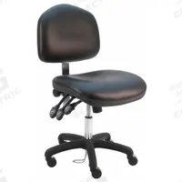 Ergonomic Chair: Vinyl, Armless, Ht Range 17 in to 22 in, 21 1/2 in Seat Wd, 19 in Seat Dp, 0 Glides (MPN WNS-DCRB-TLC-WW-BLACK). Key specifications — Foot Support: No; Back Tilt Backward: 80°; Back Tilt Forward: 105°; Base Material: Nylon; Brand: BENCHPRO; Product Type: Cleanroom Ergonomic Chair; Cleanroom Class: ISO 5; ESD-Safe: Not ESD Safe.