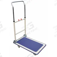 APPROVED VENDOR Platform Truck: 440 lb, 29 in L x 19 in W x 5 5/8 in H Deck, Solid, 20 ga Deck, Std (MPN 33H178). Key specifications — Side Panel Type: No Side Panels; Brand: APPROVED VENDOR; Color: Blue; Caster/Wheel Configuration: (2) Swivel.