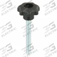 KIPP Hand Knob: 7 Point, Plastic w/ Steel Thread, M6 Thread, 45 mm Thread Lg, 25 mm Dia (MPN K0155.406X45). Key specifications — Brand: KIPP.
