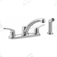 AMERICAN STANDARD Low Arc Kitchen Faucet: Colony Pro, Metal, Widespread, Deck, 4 Mounting Holes, Arc (MPN 7074501.002). Key specifications — Series: Colony Pro; Brand: AMERICAN STANDARD.