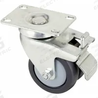 APPROVED VENDOR Plate Caster: Swivel, Total Lock, Rubber, 3 in Wheel Dia, 29/32 in Wheel Wd, Slot (MPN P9S-RP030K-P-TB). Key specifications — attr1093313: Ball; attr1093347: Gray; attr1093360: APPROVED VENDOR; attr1172362: Swivel with Total Lock.