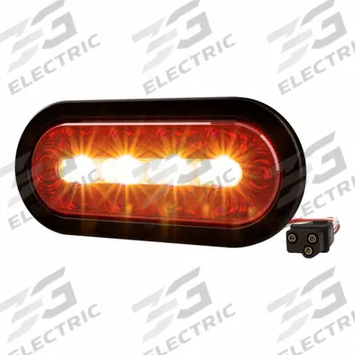 ECCO Combination Stop Light: LED, Stop, Turn, and Tail Combo Light, Amber/Blue - Stop, Turn & Tail Combination Lights