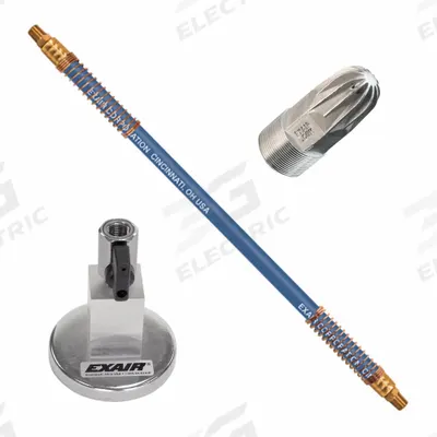 EXAIR Blow Off Station: 14 scfm Air Consumption, Forceful, 250 psi Air Pressure - Bend & Stay Blow Off Stations