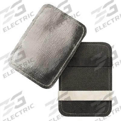 STEINER INDUSTRIES Glove Back-Aluminized Hand Pad: Fiberglass, Fiberglass Insulation - Aluminized Heat-Reflective Pads