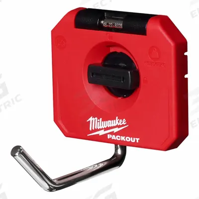 MILWAUKEE PACKOUT Straight Hook: 3 1/2 in D x 4 in H x 4 in L, Plastic - PACKOUT Storage Hooks