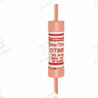 MERSEN Fuse: Class K5, OT Series, Fast-Acting, 80 A, 250 V AC, 250 V DC, Non-Indicating (MPN OT80). Key specifications — Series: OT; Brand: MERSEN; Manufacturer Part Number: OT80.
