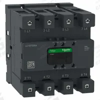 SCHNEIDER ELECTRIC IEC Contactor: Non-Reversing, 4 Poles, 4NO Contacts, 200 A, 24V AC/48V AC Coil (MPN LC1DT200ABNE). Key specifications — Brand: SCHNEIDER; Integrated Surge Suppression: Yes; Nominal Coil Voltage @ 60Hz: 48V AC.