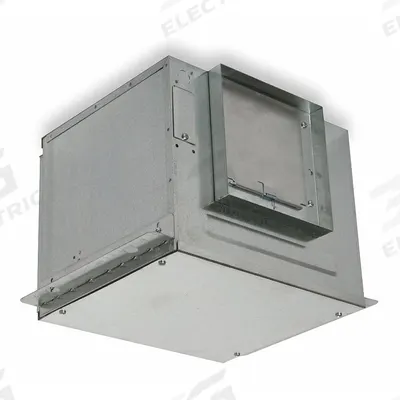Dayton In-Line Ceiling Exhaust Fan: 112 cfm @ 0.100 in SP, Rectangular Duct, 6 in x 8 in - Rectangular Duct Inline Cabinet Fans