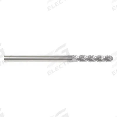 APPROVED VENDOR Ball End Mill: Carbide, TiCN Coated, 4 Flute, 1" Mill Dia, 2-1/4" LOC - General Purpose Carbide Ball End Mills