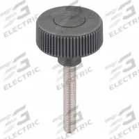Hand Knob: Knurled, Plastic w/ SS Thread, M10 Thread, 60 mm Thread Lg, 50 mm Dia, Gray (MPN K0261.5210X60). Key specifications — Brand: KIPP; Color: Gray.