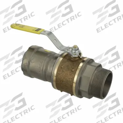 VIEGA MEGAPRESS Manual Two-Way Ball Valve: 2 in, Bronze, Straight, 125 psi Max. Pressure (CWP) - Bronze Ball Valves
