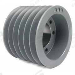 APPROVED VENDOR V-Belt Pulley: C95, 6 Groove, 9.9 in OD, Bushed Bore, F, For C/CX Belt Section (MPN 956C). Key specifications — Pulley Industry Number: C95; Pitch Diameter: 9.5 in (C); For Belt Section (broad, with similar types): C or CX.