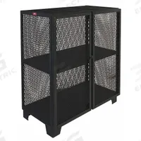 JAMCO Storage Cabinet: 72 in x 36 in x 54 in, 2 Fixed Shelves, Swing Handle & Padlock Hasp, Legs (MPN MB472BL). Key specifications — Brand: JAMCO; Body Panel Type: Ventilated; Base Type: Legs; Cabinet Color: Black; Frame Assembled: Assembled.