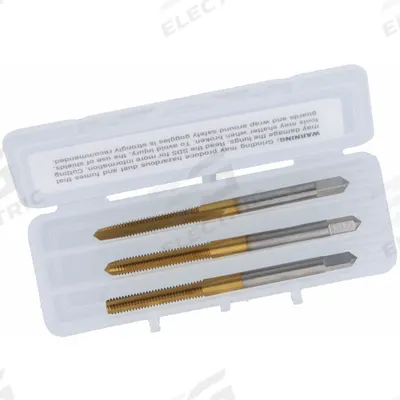 CHICAGO-LATROBE Tap Kit: M3.5x0.6 Metric, D4 / 6H, 3 Flute - Three-Piece Hand Tap Sets