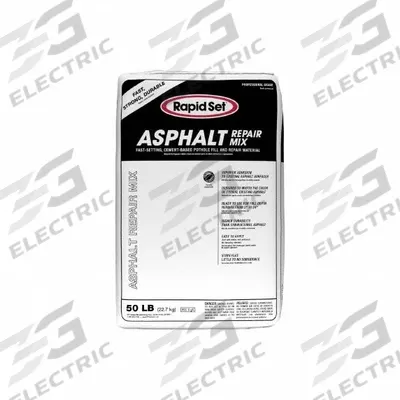 RAPID SET Asphalt Repair Mix: Rapid Set, Cement, 50 lb Container Size, Pail - Asphalt Repair Compounds