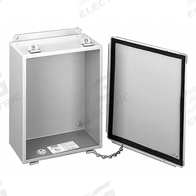 HOFFMAN Enclosure: Steel, 4 in x 4 in x 3 in, NEMA 12/13, Solid Cover - Steel Dust-Tight Enclosures