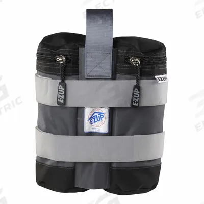 E-Z UP Weight Bag: Gray, Polyester, 18 in Overall Lg - Weights for Canopy Tents & Temporary Shelters