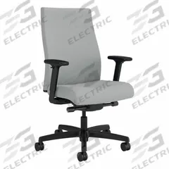 HON Office Chair: Ignition 2.0, Ht/Left/Right Slide, Gray, Vinyl Material, 25 in Back Ht (MPN HONI2U2ASX39NTK). Key specifications — attr995518: Ignition 2.0; attr982877: Black; attr982913: Yes; attr982865: Black; attr982870: HON; attr982901: Gray.
