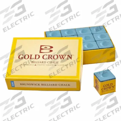 BRUNSWICK BILLIARDS Pool Chalk: Blue, 6 in Overall Wd, 6 in Overall Ht - Billiard Chalk & Chalk Holders