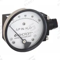 ASHCROFT Differential Pressure Gauge: In-Line, 1/4 in NPT Female, 1132, 3 1/2 in Dial, Aluminum (MPN 351132FD25SXCYLM100IWD). Key specifications — Sensor Type: Diaphragm; Series: 1132; Housing Material: Aluminum; Certificate of Calibration: Not Included.