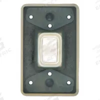 HUBBELL Wall Plate: Weatherproof-Covered Outlet, 1 Gang, Clear, Std Size (MPN HBL1795). Key specifications — Brand: HUBBELL; Material: Silicone.