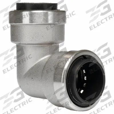 APPROVED VENDOR Push-Fit Elbow Fitting: 1/2 in OD x 1/2 in OD Size - Stainless Steel Push-to-Connect Tube Fittings