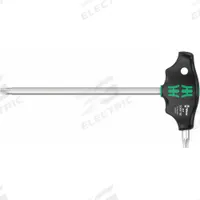 WERA TORX 467 HF T-HANDLE SCREWDRIVER: 2 Tips, Torx, Std End, T45 Tip Size, Long, Steel, Chrome (MPN 05023380001). Key specifications — attr1205415: WERA; attr1205419: Chrome.