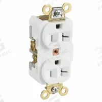 HUBBELL Receptacle: Duplex, 5-20, White, 125V AC, 20 A, 2 Pole / 3 Wire (MPN HBL5362W)