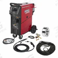 LINCOLN ELECTRIC Multiprocess Welder: Power MIG 262MP, DC, MIG/Stick/Aluminum Pack (MPN K5638-1). Key specifications — Maximum Amperage (Stick): 260 A; Maximum Amperage (TIG): 300 A; Input Voltage (Nominal) (Merch - Table Column, Filters): 460V.