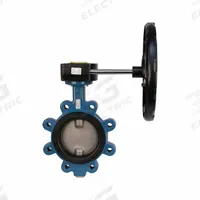 GHIBSON Butterfly Valve: 5 in Pipe Size, Concentric, 250 psi Max. Pressure (CWP), Lug, 8 Bolt Holes (MPN GN501S-5). Key specifications — Brand: GHIBSON; Handle Type: Gear Operated Handwheel; Disc Material: Stainless Steel.