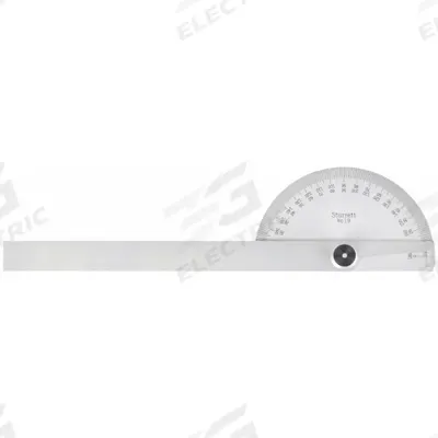 STARRETT Manual-Reading Protractor: 6 in Blade Lg, 0°to 180°, 1° Graduations, +/-0.5° Accuracy - Manual-Reading Protractors