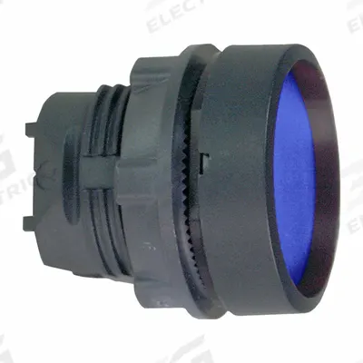 SCHNEIDER Flush Push Button: Blue, 22 mm Mounting Size, Non-Metallic - Flush-Mount & Recessed Push-Button Operators