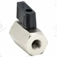 APPROVED VENDOR Manual Two-Way Ball Valve: 1/8 in, Nickel-Plated Brass, Straight, FNPT x FNPT, Wedge (MPN G-CBV-18). Key specifications — Brand: APPROVED VENDOR; Handle: Wedge.
