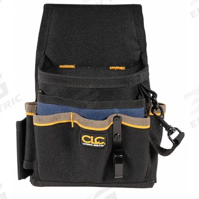 CLC Tool Pouch: For 2 3/4 in Belt Wd - Max, 9 Pockets - Polyester Tool Pouches