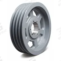 APPROVED VENDOR V-Belt Pulley: B110, 4 Groove, 11.35 in OD, Bushed Bore, SK, Quick Detachable (MPN 1104B). Key specifications — Pulley Industry Number: B110; Pitch Diameter: 11 in (5L, B); For Belt Section (broad, with similar types): 5L, B, or BX.