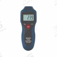 REED INSTRUMENTS Compact Photo Tachometer/Counter: +/-0.05% RPM Accuracy, 0.1 rpm, Included, LCD (MPN R7050-NIST). Key specifications — Includes: Traceable Calibration Certificate with full Data and Uncertainties; Brand: REED INSTRUMENTS; Digital Display Screen Type: LCD; RPM Accuracy: +/-0.05%; RPM Resolution: 0.1 rpm; Calibration Certificate: Included.