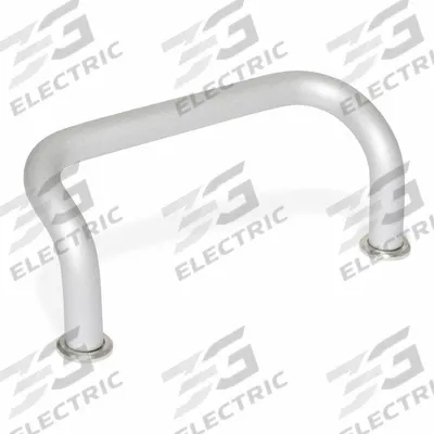 JW WINCO Pull Handle: Threaded Holes, Aluminum, Silver - Load-Rated Offset Pull Handles