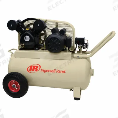 INGERSOLL RAND Portable Air Compressor: Oil Lubricated, 20 gal, Horizontal, 2 hp - Wheeled Portable Electric Air Compressors